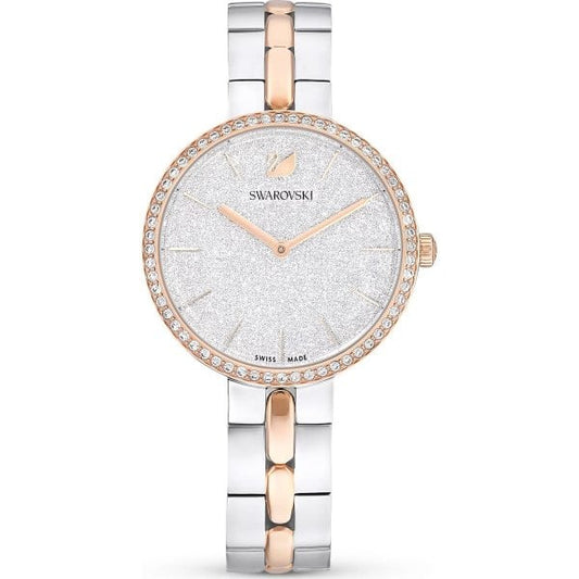 Cosmopolitan watch, Metal bracelet, White, Rose
