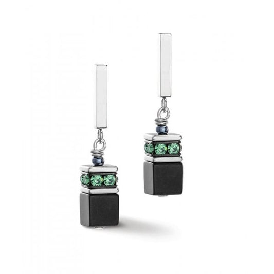 Sage GeoCube Earrings