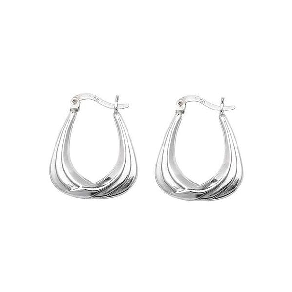 SILVER CREOLE EARRINGS