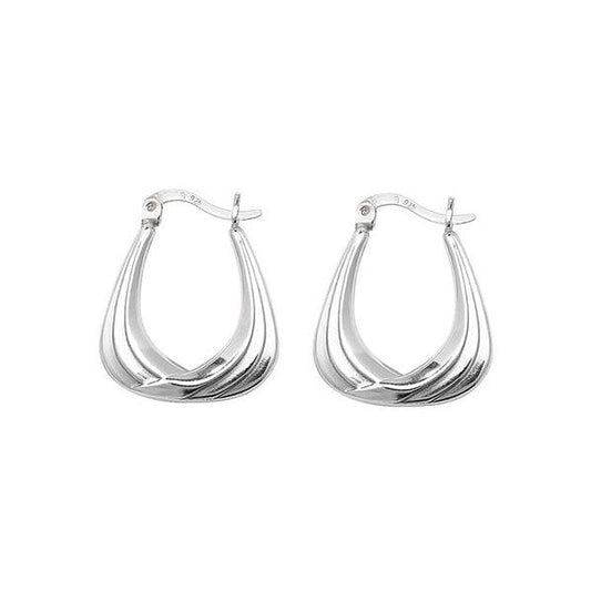 SILVER CREOLE EARRINGS