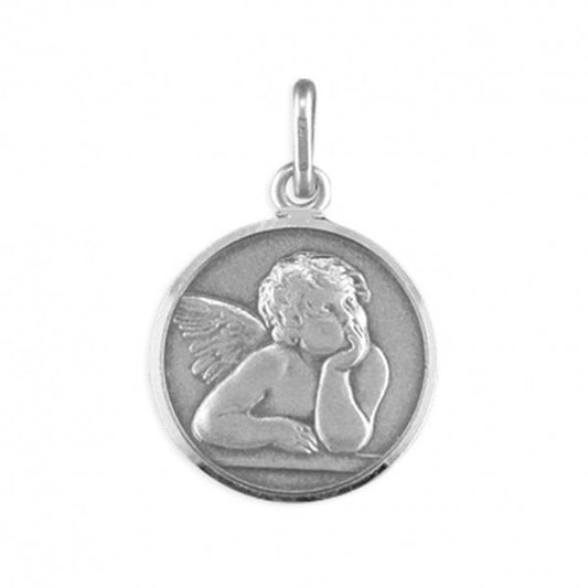 Sterling Silver Pendant - Cherub Medallion