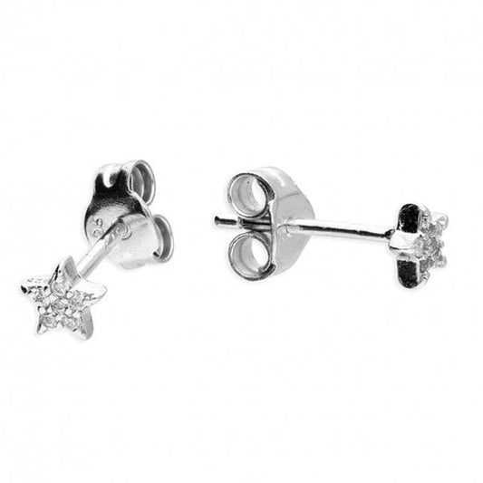 Sterling Silver Earrings - Star Studs