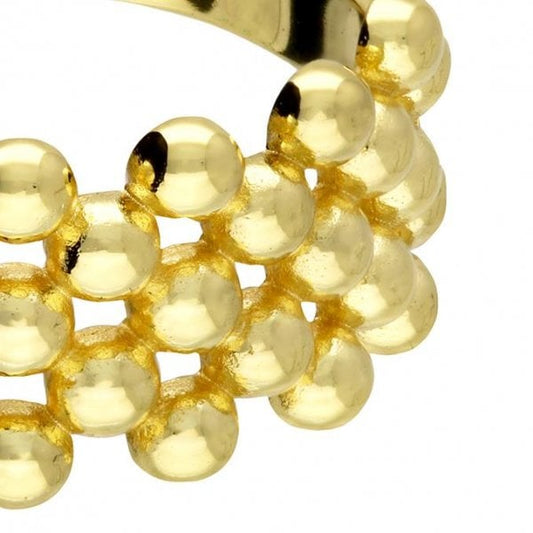 Yellow Gold Plated Ring - Size Q