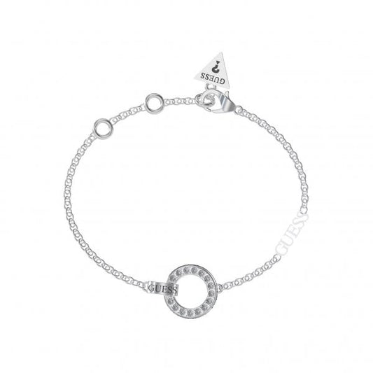 Guess Rhodium Plated Pavé Set Crystal Bracelet
