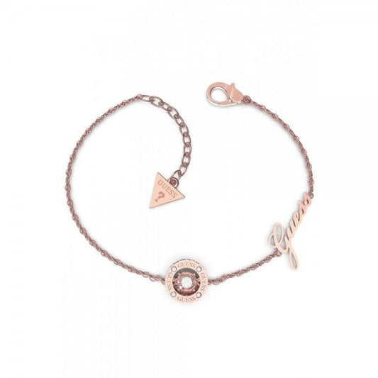 Ladies Solitaire Rose Gold & Crystal Bracelet