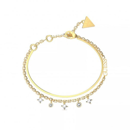 Yellow Gold Plated Steel Pavé Crystal Bracelet