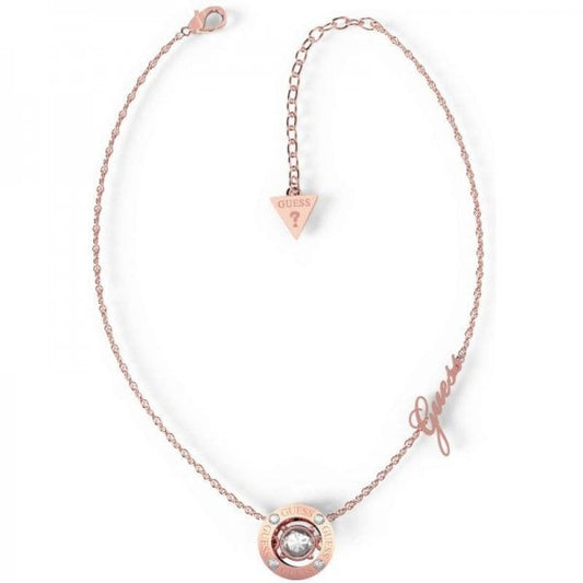 Solitaire Rose Gold-Tone Crystal Necklace