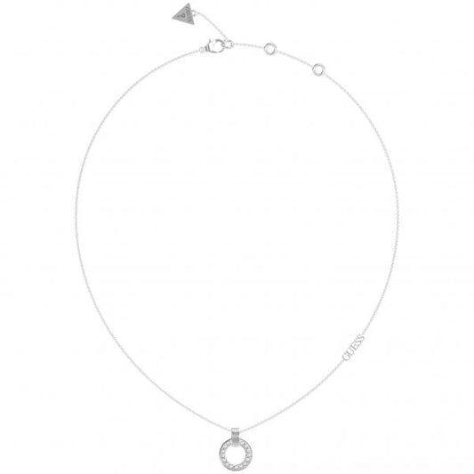 Rhodium Plated Pavé Set Crystal Pendant