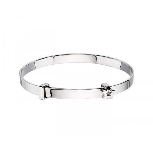 Diamond Star Christening Bangle