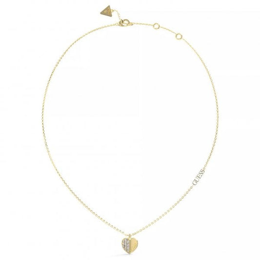 Gold Plated Steel Pavé Crystal Heart Pendant