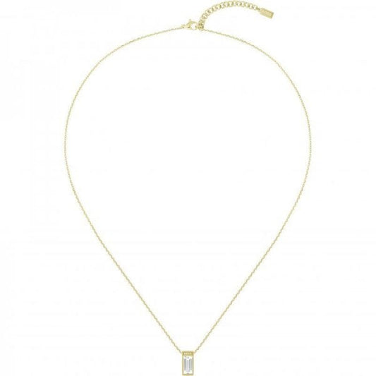 Ladies Clia Light Yellow Gold IP Crystal Necklace