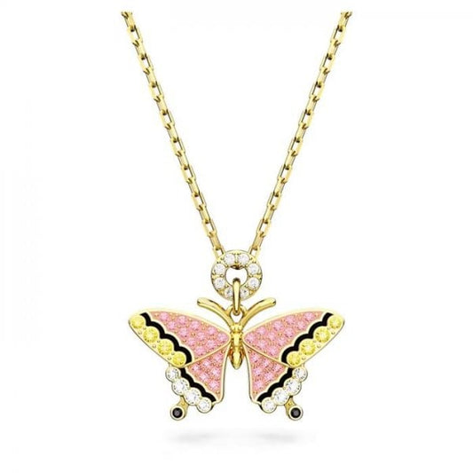 Idyllia pendant, Butterfly, Multicolored, Gold