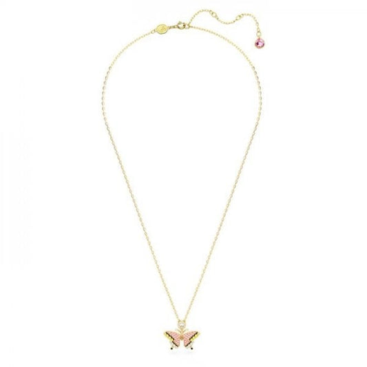 Idyllia pendant, Butterfly, Multicolored, Gold