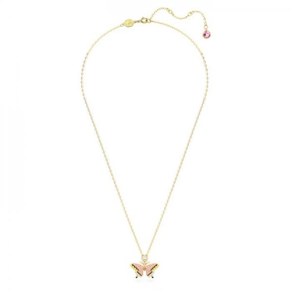 Idyllia pendant, Butterfly, Multicolored, Gold