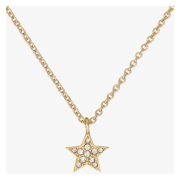 SOFIYY Gold Tone Pave Nano Star Necklace