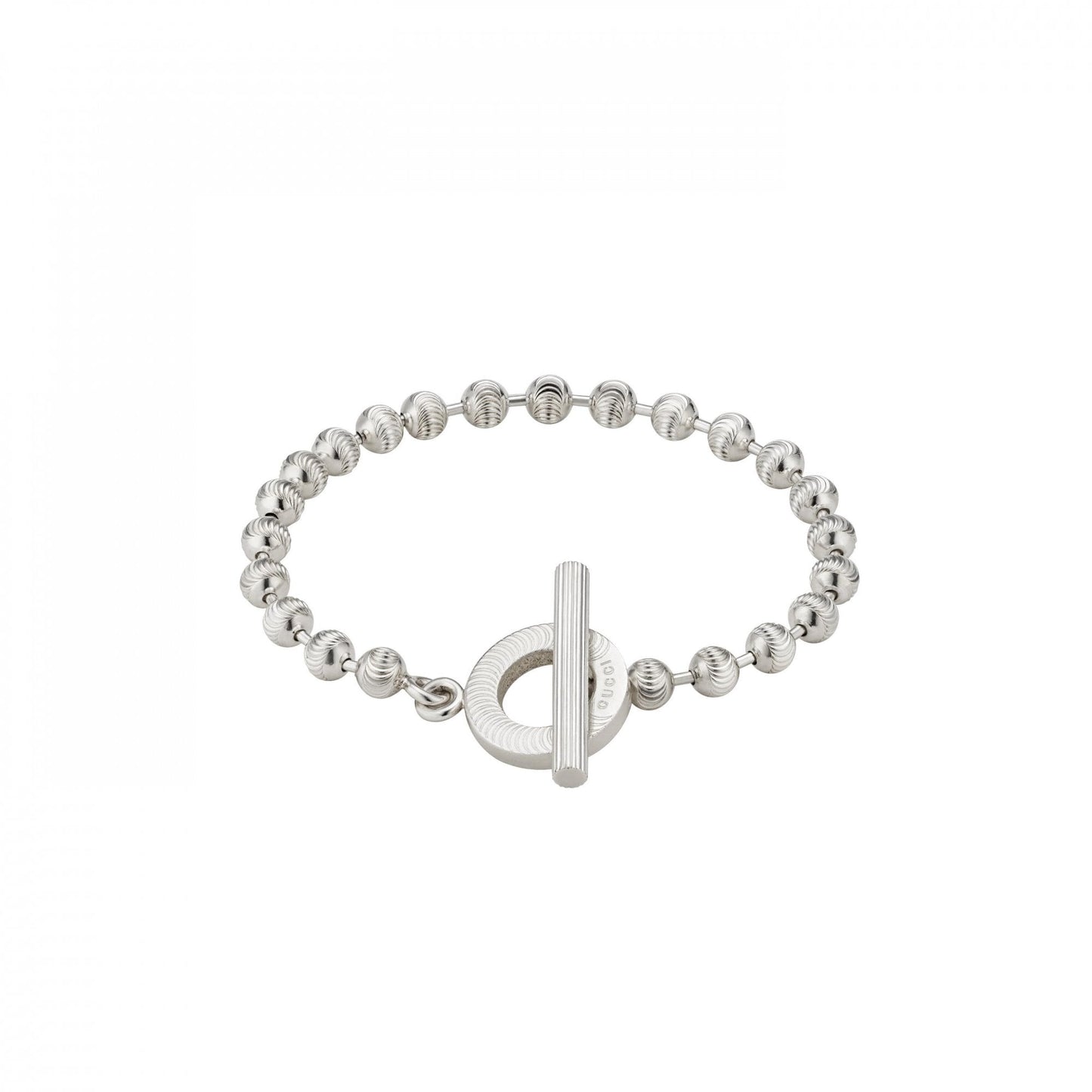 Silver boule chain bracelet 18cm