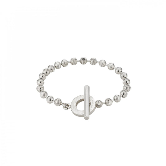 Silver boule chain bracelet 18cm