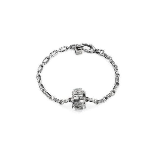 G CUBE SILVER CRYSTAL BRACELET