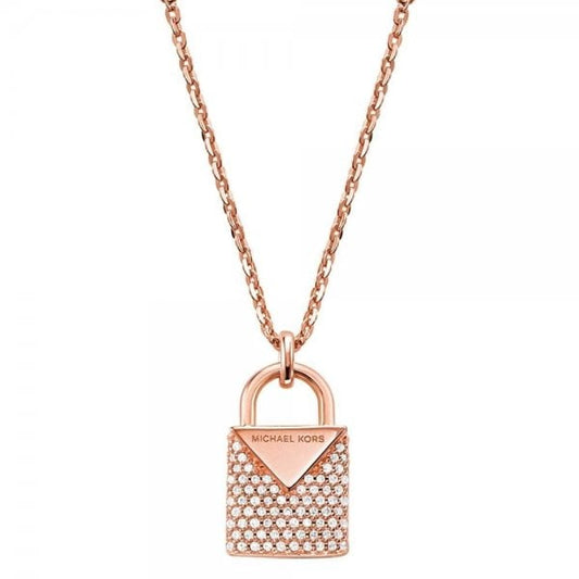 Rose Gold Plated Padlock Necklace