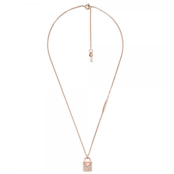 Rose Gold Plated Padlock Necklace