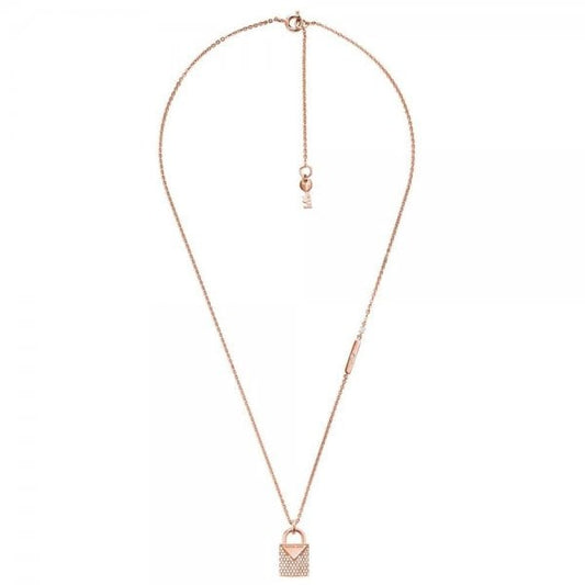 Rose Gold Plated Padlock Necklace