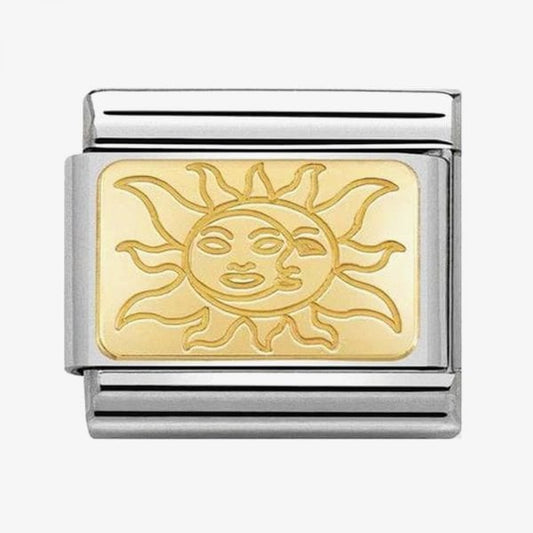 Gold Plate Sun Charm