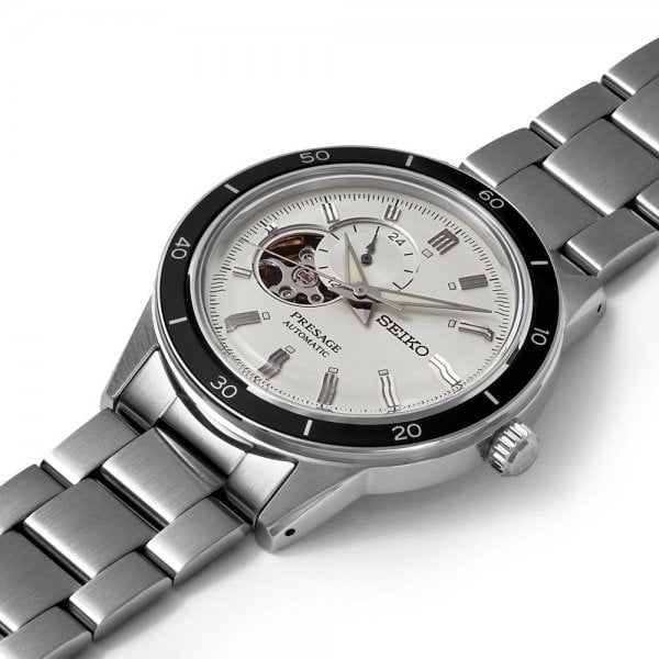 Seiko Presage Black & Silver Automatic Watch