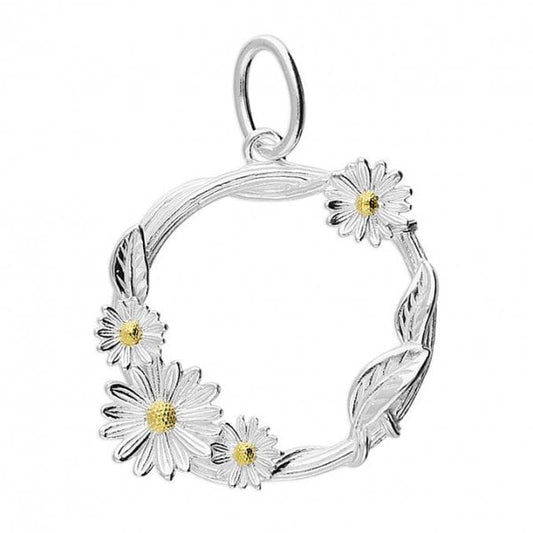 Sterling Silver Pendant - Gold Plated Daisy