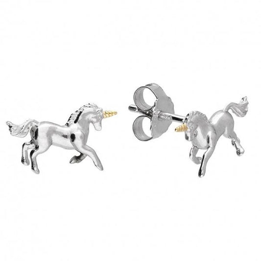 Sterling Silver Earrings - Unicorn Studs