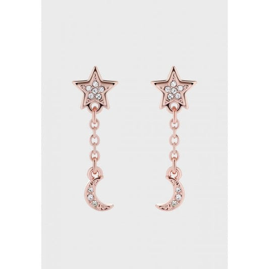 Moojii Pave Star & Moon Drop Earrings