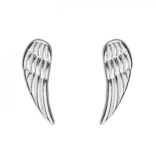 PLAIN ANGEL WING STUD EARRINGS