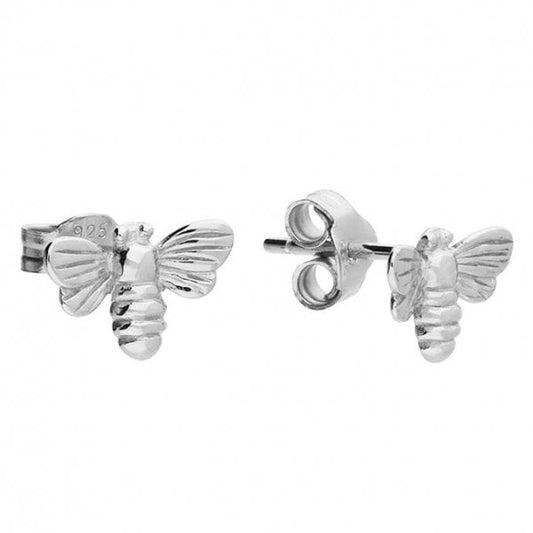 Sterling Silver Earrings - Mini Bee Studs