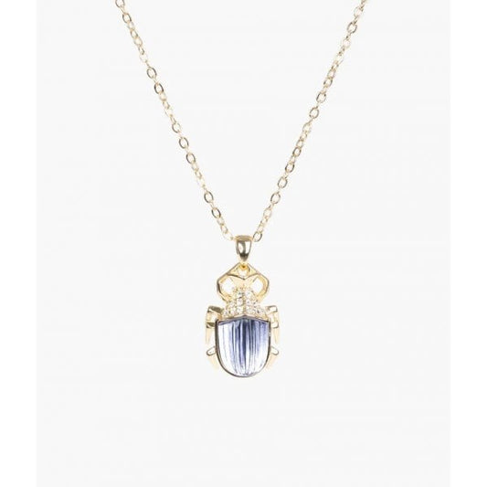 Luban love bug pendant in gold & lilac