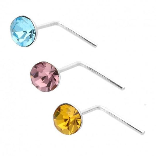 Sterling Silver Nose Studs - set of 3