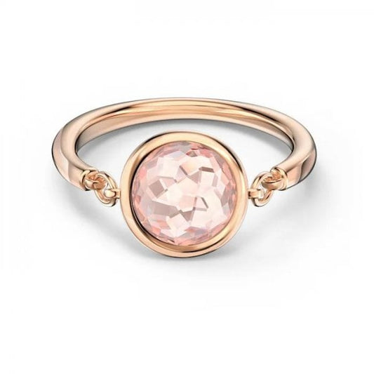 Tahlia Ring, Pink, Rose-gold tone plated, SIZE 55