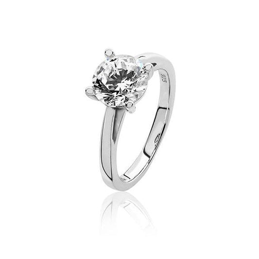 Silver Claw Set 8mm Ring - Size K