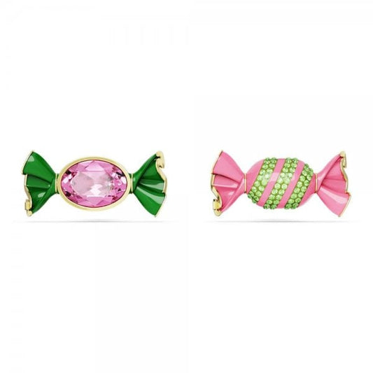 Dulcis stud earrings, Candy, Multicolored, Gold