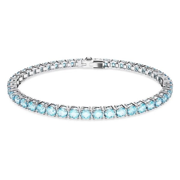 Matrix Tennis bracelet, Round cut, Medium, Blue XL