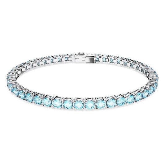 Matrix Tennis bracelet, Round cut, Medium, Blue XL