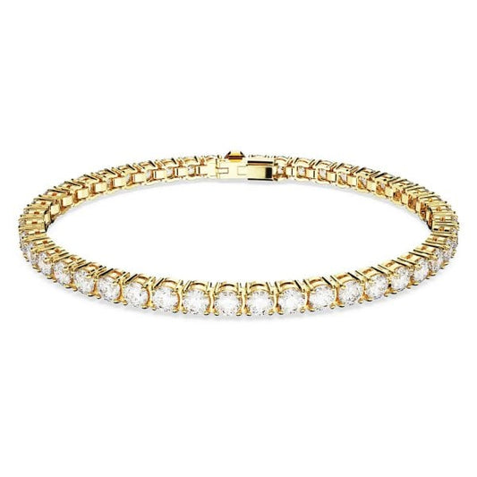 Matrix Tennis bracelet, Round cut, Small, White XL