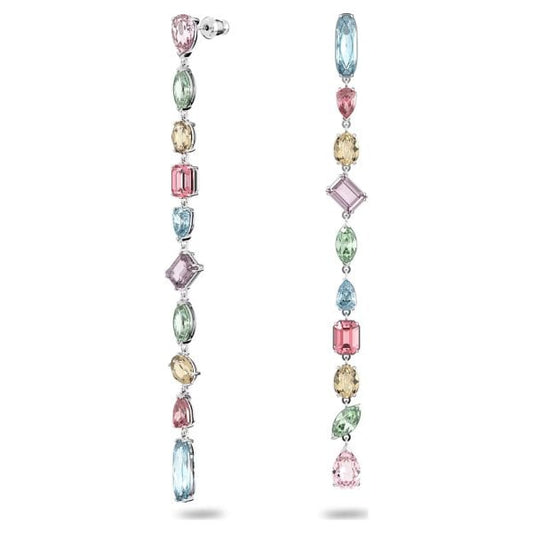 Gema drop earrings, Asymmetrical design, Mixed cut