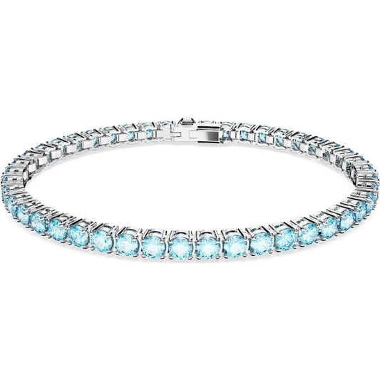 Matrix Tennis bracelet, Round cut, Medium, Blue XL