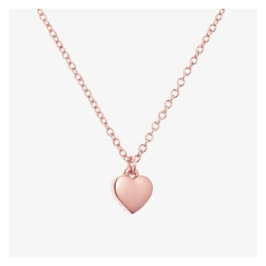 Hara Rose Gold Finish Tiny Heart Pendant Necklace