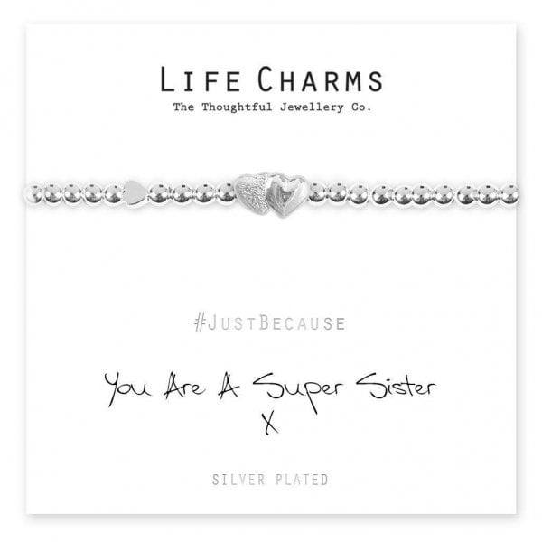 You Are A Super Sister Silver Bracelet