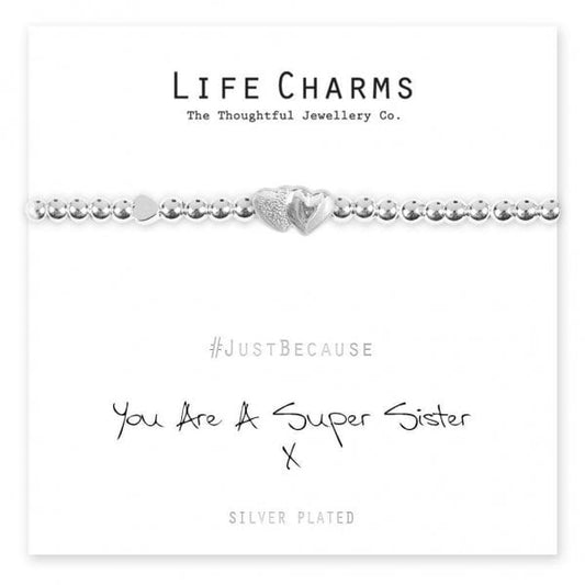 You Are A Super Sister Silver Bracelet