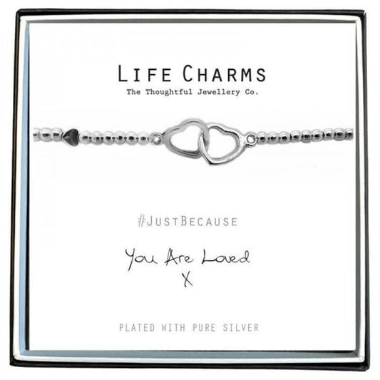 You are loved joined hearts Bracelet