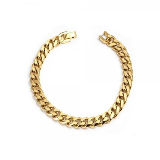 Gold Plated Stainless Steel Mens Bracelet