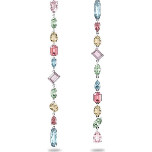 Gema drop earrings, Asymmetrical design, Mixed cut