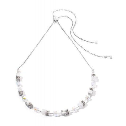 GeoCube Iconic Nature Chain Necklace White