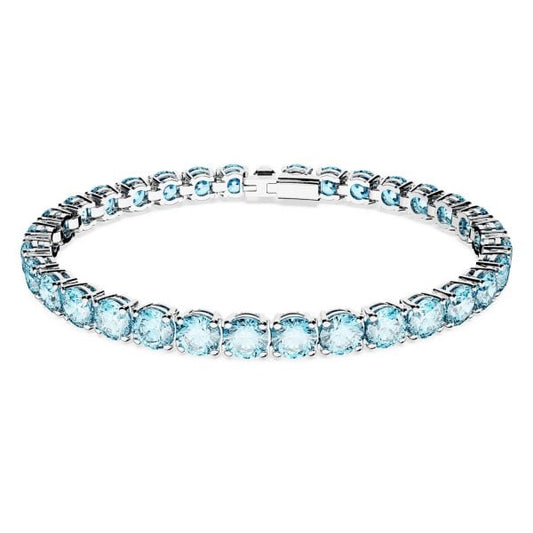 Matrix Tennis bracelet, Round cut, Medium, Blue